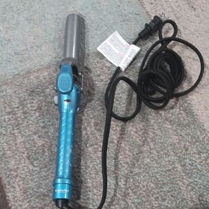 Blue and Silver Curling Iron